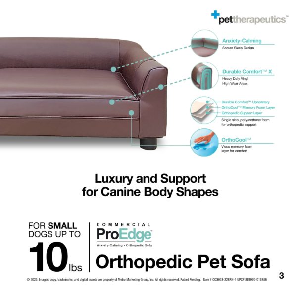 SMALL Orthopedic Pet Sofa (up to 10lbs) 03