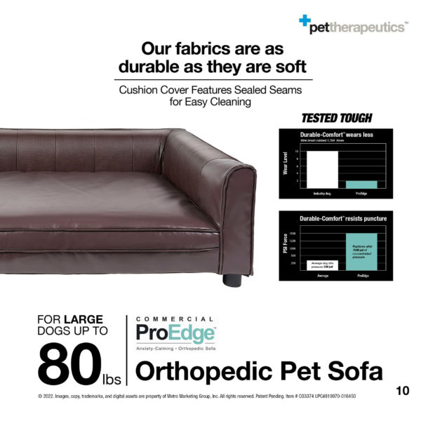 LARGE Orthopedic Pet Sofa for Dogs Up to 80lbs 09