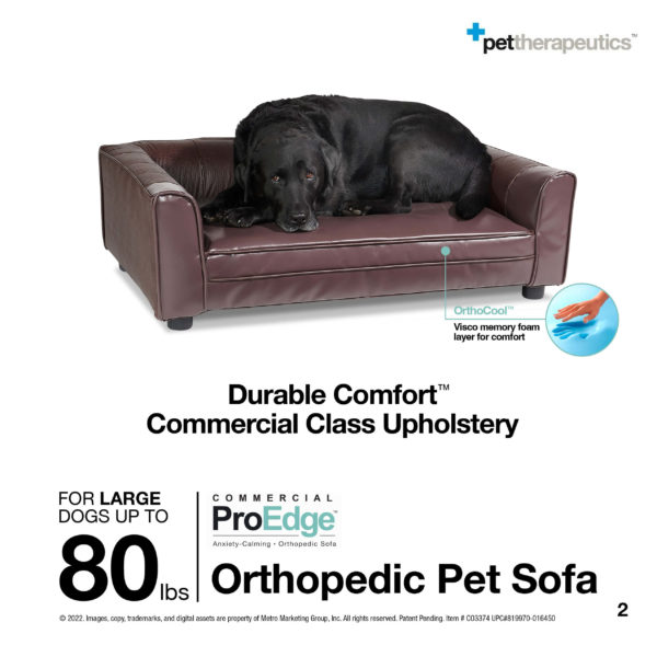 LARGE Orthopedic Pet Sofa for Dogs Up to 80lbs 01