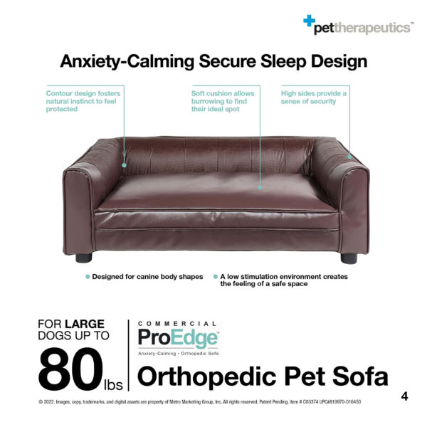 LARGE Orthopedic Pet Sofa for Dogs Up to 80lbs 03