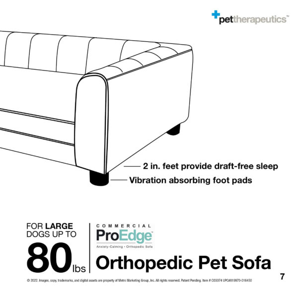 LARGE Orthopedic Pet Sofa for Dogs Up to 80lbs 06