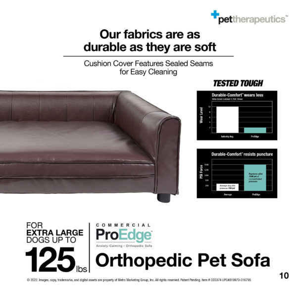 EXTRA LARGE Orthopedic Pet Sofa for Dogs up to 125lbs 08