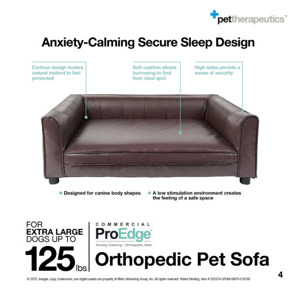 EXTRA LARGE Orthopedic Pet Sofa for Dogs up to 125lbs 03