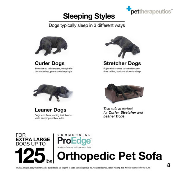 EXTRA LARGE Orthopedic Pet Sofa for Dogs up to 125lbs 10