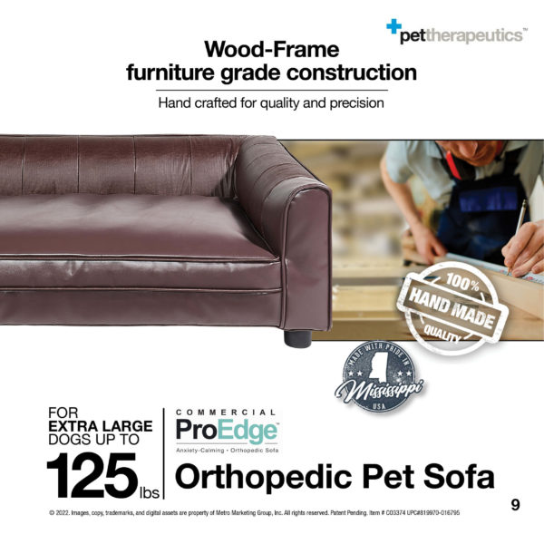 EXTRA LARGE Orthopedic Pet Sofa for Dogs up to 125lbs 07